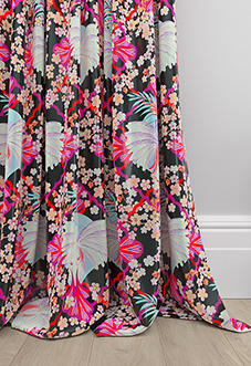Faded Glamour, Fairground Black - Made To Measure Curtains